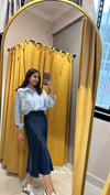 LACİVERT SATEN ETEK