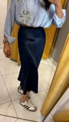 LACİVERT SATEN ETEK