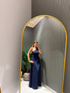 LACİVERT TEK OMUZ ELBİSE 
