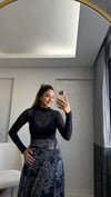 LACİVERT TRANSPARAN BLUZ
