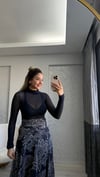 LACİVERT TRANSPARAN BLUZ