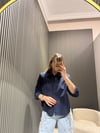 LACİVERT VATKALI GÖMLEK 