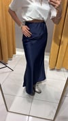 MD LACİVERT SATEN ETEK