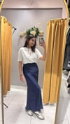 MD LACİVERT SATEN ETEK