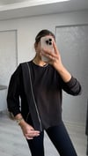 MODAL SİYAH FERMUARLI SWEAT