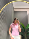 PEMBE BAĞLAMALI GÖMLEK