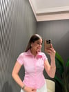 PEMBE BAĞLAMALI GÖMLEK
