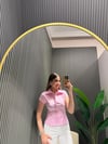 PEMBE BAĞLAMALI GÖMLEK