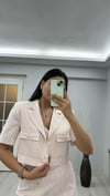 PEMBE KISA KOL BLAZER 
