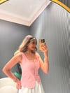 PEMBE KORSE BLUZ 