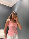 PEMBE KORSE BLUZ 