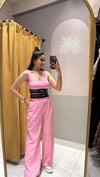 PEMBE LASTİKLİ PALAZZO