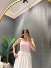 PEMBE TÜL DETAYLI ATLET 