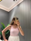 PEMBE TÜL DETAYLI ATLET 