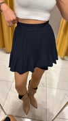 PİLELİ LACİVERT ŞORT ETEK
