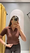 POLO YAKA TRİKO KAHVE 