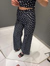 PUANTİYELİ LACİVERT PANTOLON