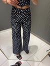 PUANTİYELİ LACİVERT PANTOLON