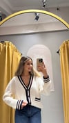 ŞERİTLİ KREM HIRKA 