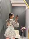 ŞİFON SIRT DETAYLI BLUZ 