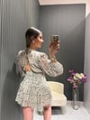 ŞİFON SIRT DETAYLI BLUZ 