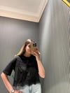 SİYAH DANTELLİ CROP