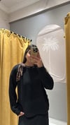 SİYAH FLARLI TRİKO KAZAK