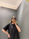 SİYAH GÜPÜRLÜ ELBİSE 