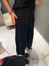 SİYAH KETEN ŞALVAR PANTOLON 