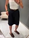 SİYAH KETEN ŞORT 