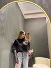 SİYAH KOLLARI DANTELLİ BLUZ 