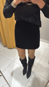 SİYAH SÜET ETEK