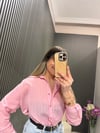 TRANSPARAN PEMBE GÖMLEK 