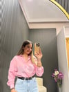 TRANSPARAN PEMBE GÖMLEK 