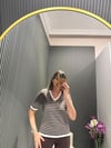 V YAKA ÇİZGİLİ TRİKO