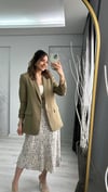 YAĞ YEŞİLİ BLAZER CEKET