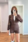 CANDY BODYSUİT ŞORT TAKIM-KAHVE