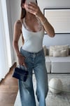 DANTEL DETAYLI BODYSUİT-BEYAZ