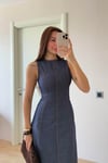 DENIM MIDI ELBISE
