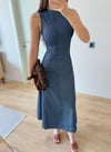 DENIM MIDI ELBISE