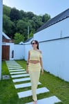 DOKULU DRAPELİ İKİ TAKIM SARI