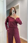 DÜŞÜK OMUZ MODAL TAKIM-BORDO