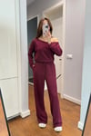 DÜŞÜK OMUZ MODAL TAKIM-BORDO