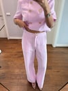 KETEN CEKET PANTOLON TAKIM-PEMBE