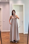 MUADİL HALTER YAKA ELBİSE-VİZON