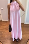 MUADİL HALYER YAKA ELBİSE-PEMBE