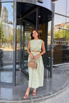 SIFIR YAKA POPLİN ETEK TAKIM - HAKİ
