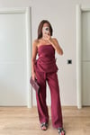 STRAPLEZ BAĞCIK DETAYLI BORDO
