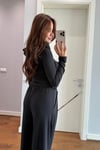 TASARIM KAPÜŞONLU PANTOLON TAKIM-SİYAH