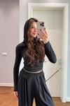 TASARIM KAPÜŞONLU PANTOLON TAKIM-SİYAH